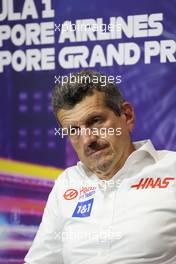 Guenther Steiner (ITA) Haas F1 Team Prinicipal in the FIA Press Conference. 01.10.2022. Formula 1 World Championship, Rd 17, Singapore Grand Prix, Marina Bay Street Circuit, Singapore, Qualifying Day.