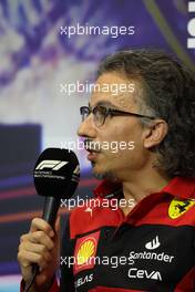 Laurent Mekies (FRA) Ferrari Sporting Director in the FIA Press Conference. 01.10.2022. Formula 1 World Championship, Rd 17, Singapore Grand Prix, Marina Bay Street Circuit, Singapore, Qualifying Day.