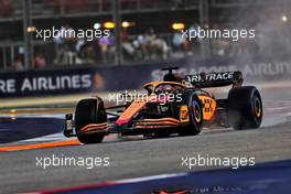 Daniel Ricciardo (AUS) McLaren MCL36. 01.10.2022. Formula 1 World Championship, Rd 17, Singapore Grand Prix, Marina Bay Street Circuit, Singapore, Qualifying Day.