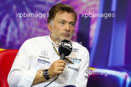 Jost Capito (GER) Williams Racing Chief Executive Officer in the FIA Press Conference. 01.10.2022. Formula 1 World Championship, Rd 17, Singapore Grand Prix, Marina Bay Street Circuit, Singapore, Qualifying Day.