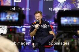Christian Horner (GBR) Red Bull Racing Team Principal in the FIA Press Conference. 01.10.2022. Formula 1 World Championship, Rd 17, Singapore Grand Prix, Marina Bay Street Circuit, Singapore, Qualifying Day.