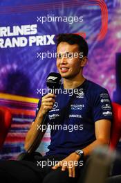 Alexander Albon (THA) Williams Racing in the FIA Press Conference. 29.09.2022. Formula 1 World Championship, Rd 17, Singapore Grand Prix, Marina Bay Street Circuit, Singapore, Preparation Day.