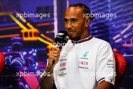 Lewis Hamilton (GBR) Mercedes AMG F1 in the FIA Press Conference. 29.09.2022. Formula 1 World Championship, Rd 17, Singapore Grand Prix, Marina Bay Street Circuit, Singapore, Preparation Day.