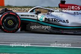 Lewis Hamilton (GBR) Mercedes AMG F1 W13 - sidepod. 25.02.2022. Formula One Testing, Day Three, Barcelona, Spain. Friday.