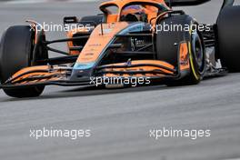 Daniel Ricciardo (AUS) McLaren MCL36 - front wing and floor. 25.02.2022. Formula One Testing, Day Three, Barcelona, Spain. Friday.