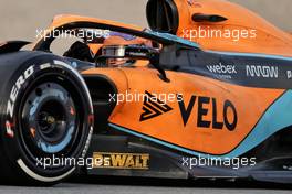 Daniel Ricciardo (AUS) McLaren MCL36 - sidepod. 25.02.2022. Formula One Testing, Day Three, Barcelona, Spain. Friday.