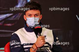 Pierre Gasly (FRA) AlphaTauri in the FIA Press Conference. 25.02.2022. Formula One Testing, Day Three, Barcelona, Spain. Friday.