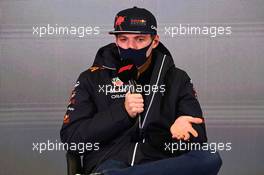 Max Verstappen (NLD) Red Bull Racing in the FIA Press Conference. 24.02.2022. Formula One Testing, Day Two, Barcelona, Spain. Thursday.