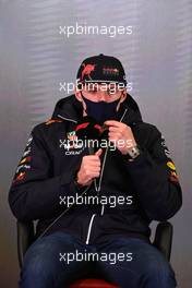 Max Verstappen (NLD) Red Bull Racing in the FIA Press Conference. 24.02.2022. Formula One Testing, Day Two, Barcelona, Spain. Thursday.