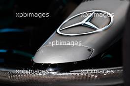Mercedes AMG F1 W13 nosecone detail. 24.02.2022. Formula One Testing, Day Two, Barcelona, Spain. Thursday.