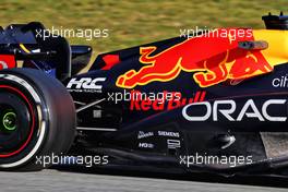 Max Verstappen (NLD) Red Bull Racing RB18 detail. 23.02.2022. Formula One Testing, Day One, Barcelona, Spain. Wednesday.