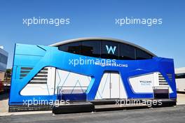 Williams Racing motorhome in the paddock. 23.02.2022. Formula One Testing, Day One, Barcelona, Spain. Wednesday.