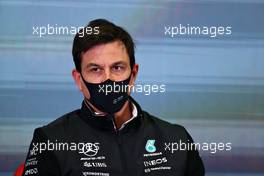 Toto Wolff (GER) Mercedes AMG F1 Shareholder and Executive Director in the FIA Press Conference. 23.02.2022. Formula One Testing, Day One, Barcelona, Spain. Wednesday.