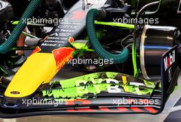 Max Verstappen (NLD) Red Bull Racing RB18 with flow-vis paint on the front wing. 23.02.2022. Formula One Testing, Day One, Barcelona, Spain. Wednesday.