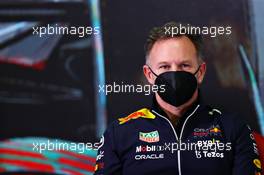 Christian Horner (GBR) Red Bull Racing Team Principal in the FIA Press Conference. 23.02.2022. Formula One Testing, Day One, Barcelona, Spain. Wednesday.