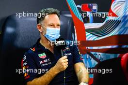 Christian Horner (GBR) Red Bull Racing Team Principal in the FIA Press Conference. 11.03.2022. Formula 1 Testing, Sakhir, Bahrain, Day Two.