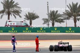 Esteban Ocon (FRA) Alpine F1 Team A522 stopped on the circuit. 11.03.2022. Formula 1 Testing, Sakhir, Bahrain, Day Two.