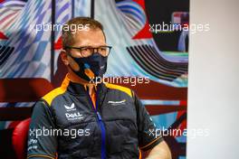 Andreas Seidl, McLaren Managing Director in the FIA Press Conference. 11.03.2022. Formula 1 Testing, Sakhir, Bahrain, Day Two.