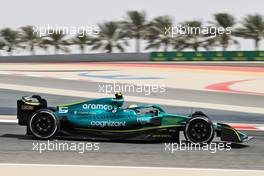 Sebastian Vettel (GER) Aston Martin F1 Team AMR22. 11.03.2022. Formula 1 Testing, Sakhir, Bahrain, Day Two.