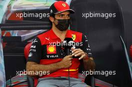 Carlos Sainz Jr (ESP) Ferrari in the FIA Press Conference. 11.03.2022. Formula 1 Testing, Sakhir, Bahrain, Day Two.
