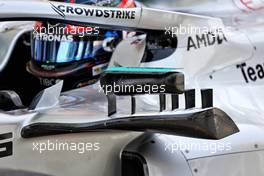 George Russell (GBR) Mercedes AMG F1 W13 - mirror detail. 11.03.2022. Formula 1 Testing, Sakhir, Bahrain, Day Two.