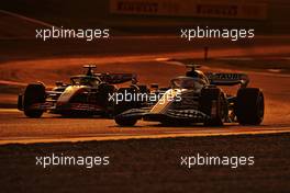 Yuki Tsunoda (JPN) AlphaTauri AT03 and Mick Schumacher (GER) Haas VF-22. 12.03.2022. Formula 1 Testing, Sakhir, Bahrain, Day Three.