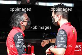 (L to R): Laurent Mekies (FRA) Ferrari Sporting Director with Charles Leclerc (MON) Ferrari. 12.03.2022. Formula 1 Testing, Sakhir, Bahrain, Day Three.
