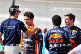 (L to R): Nicholas Latifi (CDN) Williams Racing; Lando Norris (GBR) McLaren; Sergio Perez (MEX) Red Bull Racing; and Max Verstappen (NLD) Red Bull Racing. 10.03.2022. Formula 1 Testing, Sakhir, Bahrain, Day One.