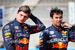 Max Verstappen (NLD) Red Bull Racing and Sergio Perez (MEX) Red Bull Racing. 10.03.2022. Formula 1 Testing, Sakhir, Bahrain, Day One.
