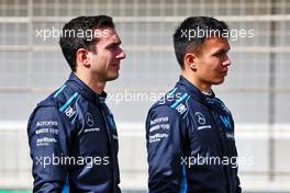 (L to R): Nicholas Latifi (CDN) Williams Racing and Alexander Albon (THA) Williams Racing. 10.03.2022. Formula 1 Testing, Sakhir, Bahrain, Day One.