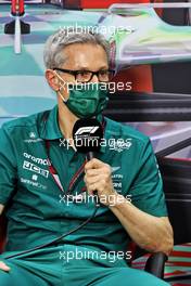Mike Krack (LUX) Aston Martin F1 Team, Team Principal in the FIA Press Conference. 10.03.2022. Formula 1 Testing, Sakhir, Bahrain, Day One.