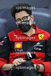 Mattia Binotto (ITA) Ferrari Team Principal in the FIA Press Conference. 10.03.2022. Formula 1 Testing, Sakhir, Bahrain, Day One.