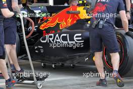 Sergio Perez (MEX) Red Bull Racing RB18 - sidepod. 10.03.2022. Formula 1 Testing, Sakhir, Bahrain, Day One.