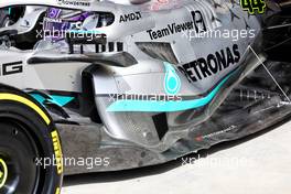 Lewis Hamilton (GBR) Mercedes AMG F1 W13 - sidepod detail. 10.03.2022. Formula 1 Testing, Sakhir, Bahrain, Day One.