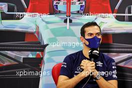 Nicholas Latifi (CDN) Williams Racing in the FIA Press Conference. 10.03.2022. Formula 1 Testing, Sakhir, Bahrain, Day One.