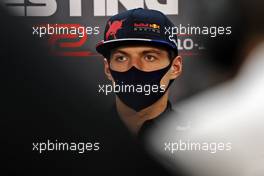 Max Verstappen (NLD) Red Bull Racing in the FIA Press Conference. 10.03.2022. Formula 1 Testing, Sakhir, Bahrain, Day One.