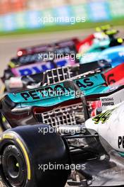 Mercedes AMG F1 W13 rear wing. 10.03.2022. Formula 1 Testing, Sakhir, Bahrain, Day One.
