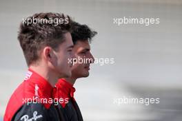 Carlos Sainz Jr (ESP) Ferrari and Charles Leclerc (MON) Ferrari. 10.03.2022. Formula 1 Testing, Sakhir, Bahrain, Day One.
