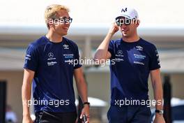 (L to R): Alexander Albon (THA) Williams Racing with Nicholas Latifi (CDN) Williams Racing. 18.11.2022. Formula 1 World Championship, Rd 22, Abu Dhabi Grand Prix, Yas Marina Circuit, Abu Dhabi, Practice Day.