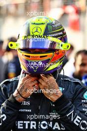 Lewis Hamilton (GBR) Mercedes AMG F1 on the grid. 20.11.2022. Formula 1 World Championship, Rd 22, Abu Dhabi Grand Prix, Yas Marina Circuit, Abu Dhabi, Race Day.