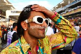 Ranveer Singh (IND) Bollywood Actor on the grid. 20.11.2022. Formula 1 World Championship, Rd 22, Abu Dhabi Grand Prix, Yas Marina Circuit, Abu Dhabi, Race Day.
