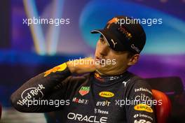 Max Verstappen (NLD) Red Bull Racing in the post race FIA Press Conference. 20.11.2022. Formula 1 World Championship, Rd 22, Abu Dhabi Grand Prix, Yas Marina Circuit, Abu Dhabi, Race Day.