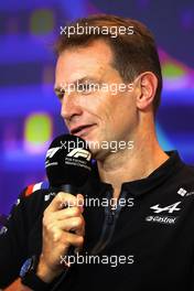 Laurent Rossi (FRA) Alpine Chief Executive Officer in the FIA Press Conference. 19.11.2022. Formula 1 World Championship, Rd 22, Abu Dhabi Grand Prix, Yas Marina Circuit, Abu Dhabi, Qualifying Day.