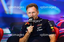 Christian Horner (GBR) Red Bull Racing Team Principal in the FIA Press Conference. 19.11.2022. Formula 1 World Championship, Rd 22, Abu Dhabi Grand Prix, Yas Marina Circuit, Abu Dhabi, Qualifying Day.
