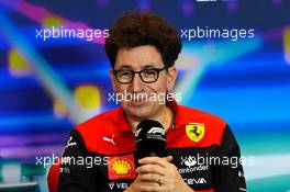 Mattia Binotto (ITA) Ferrari Team Principal in the FIA Press Conference. 19.11.2022. Formula 1 World Championship, Rd 22, Abu Dhabi Grand Prix, Yas Marina Circuit, Abu Dhabi, Qualifying Day.
