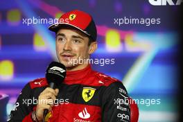 Charles Leclerc (MON) Ferrari in the post qualifying FIA Press Conference. 19.11.2022. Formula 1 World Championship, Rd 22, Abu Dhabi Grand Prix, Yas Marina Circuit, Abu Dhabi, Qualifying Day.