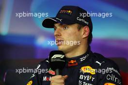 Max Verstappen (NLD) Red Bull Racing in the post qualifying FIA Press Conference. 19.11.2022. Formula 1 World Championship, Rd 22, Abu Dhabi Grand Prix, Yas Marina Circuit, Abu Dhabi, Qualifying Day.