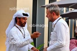 (L to R): Mohammed Bin Sulayem (UAE) FIA President with Steve Nielsen (GBR) FOM Sporting Director. 19.11.2022. Formula 1 World Championship, Rd 22, Abu Dhabi Grand Prix, Yas Marina Circuit, Abu Dhabi, Qualifying Day.