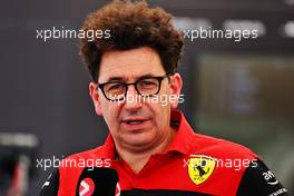Mattia Binotto (ITA) Ferrari Team Principal. 19.11.2022. Formula 1 World Championship, Rd 22, Abu Dhabi Grand Prix, Yas Marina Circuit, Abu Dhabi, Qualifying Day.