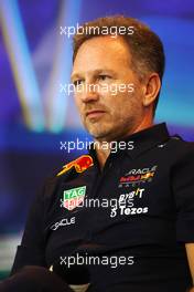 Christian Horner (GBR) Red Bull Racing Team Principal in the FIA Press Conference. 19.11.2022. Formula 1 World Championship, Rd 22, Abu Dhabi Grand Prix, Yas Marina Circuit, Abu Dhabi, Qualifying Day.